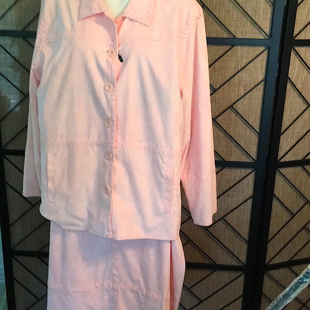 GENTLY USED  CANYON ROAD LIGHT PINK 22 W SKIRT SET
